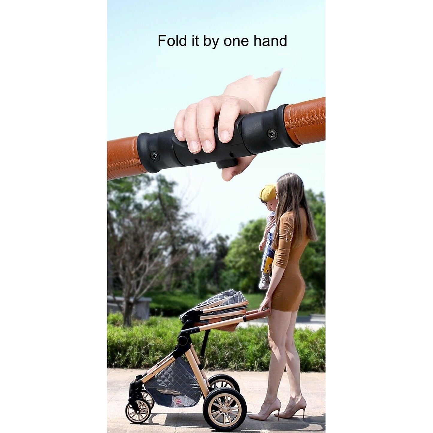 My Mom And Me - 3 in 1 Foldable Baby Stroller Travel System - Black