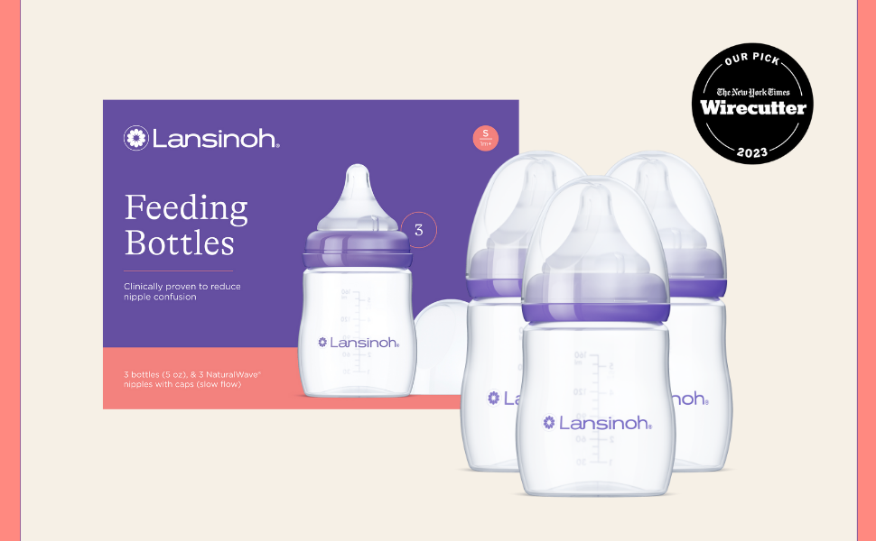 Lansinoh Oh Baby Newborn Essentials Kit – Signature Pro Double Electric Breast Pump with 25mm Flanges, 2 Feeding Bottles + 3 Count 5 oz Anti-Colic Baby Bottles with Slow Flow Silicone Nipples