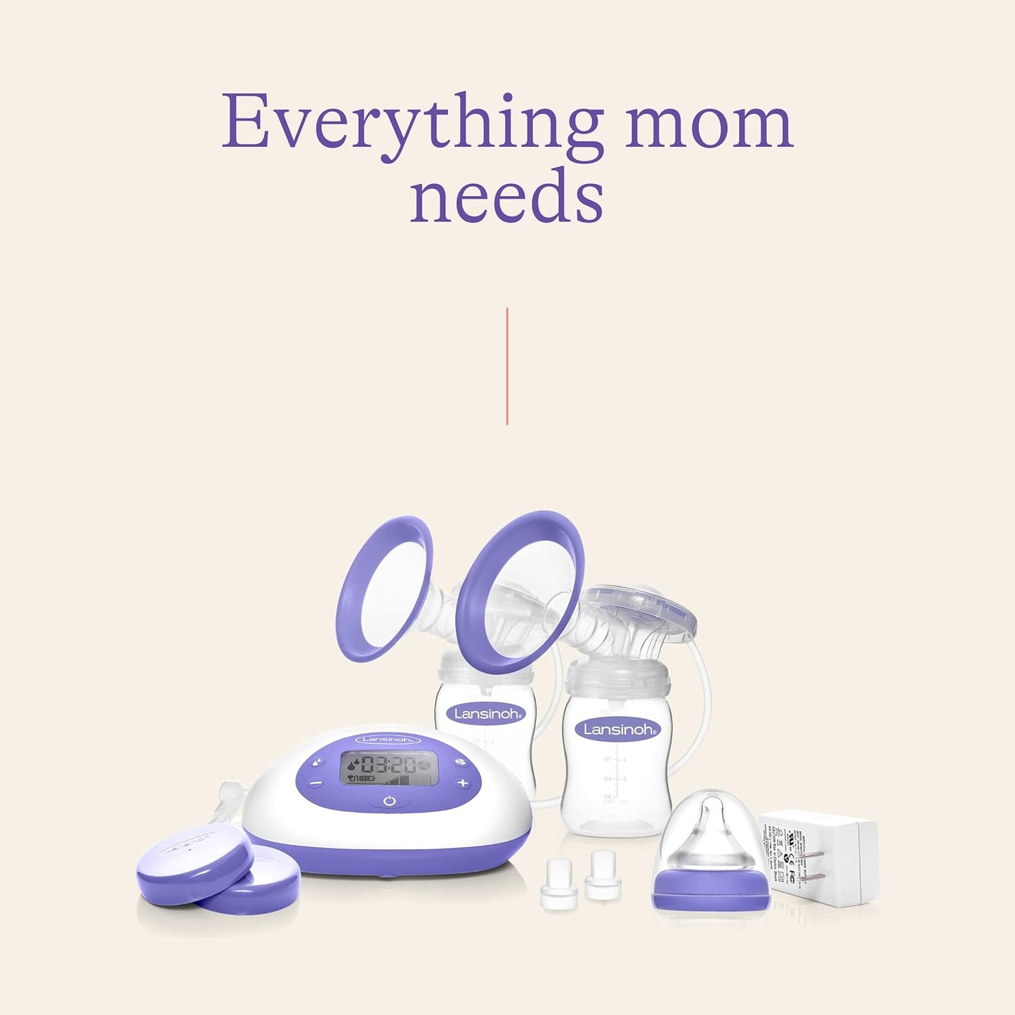 Lansinoh Oh Baby Newborn Essentials Kit – Signature Pro Double Electric Breast Pump with 25mm Flanges, 2 Feeding Bottles + 3 Count 5 oz Anti-Colic Baby Bottles with Slow Flow Silicone Nipples