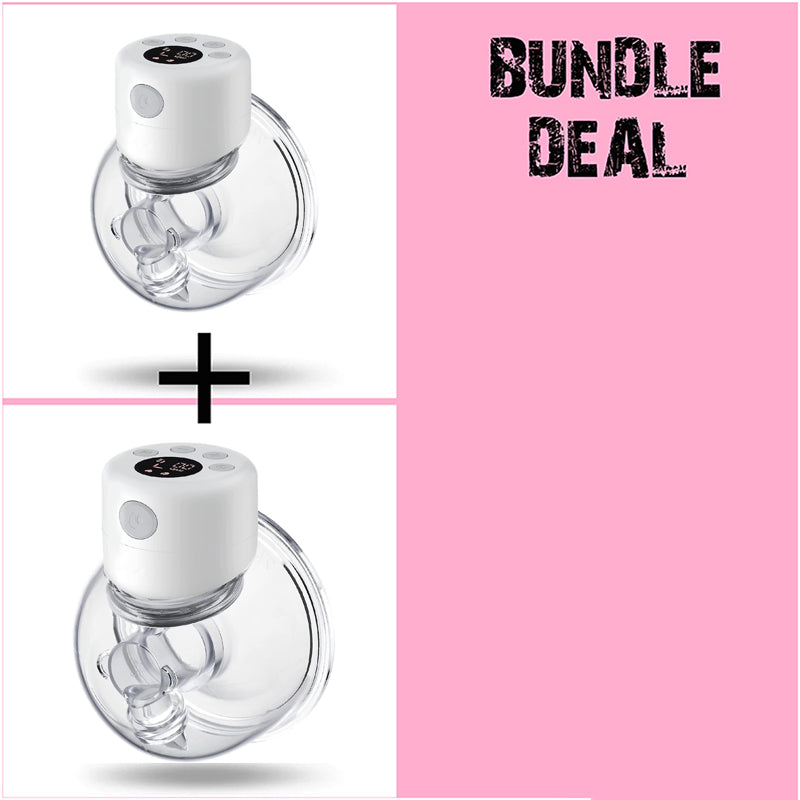Bundle Deal - 2 x Silent Wearable Breast Pump S12 (White)