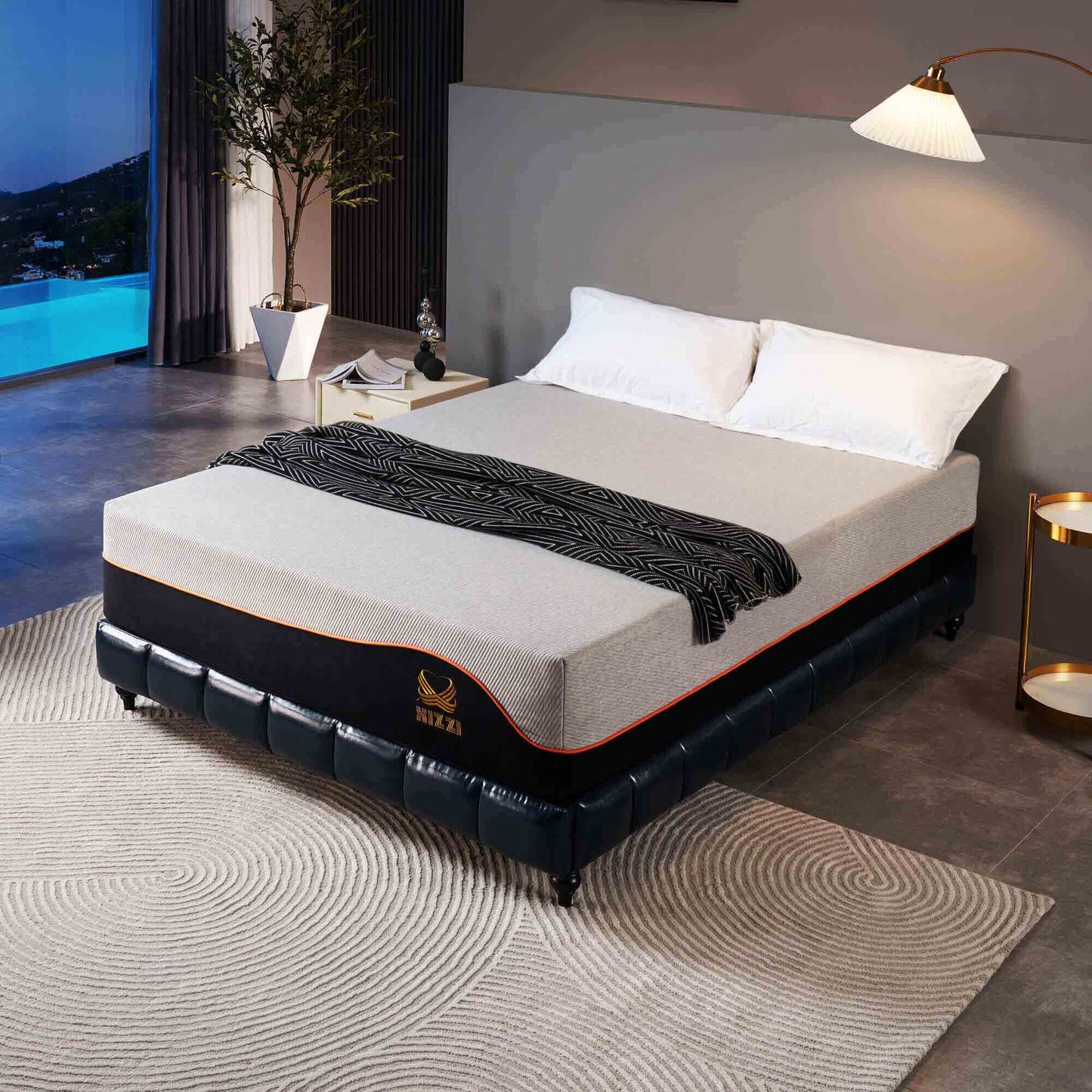 Xizzi 12" Medium Hybrid Mattress Cotton cover Cooling Gel Memory Foam