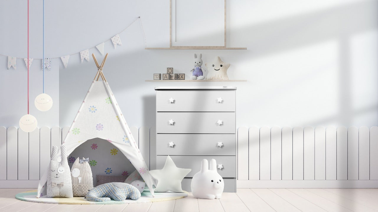 ZIA Baby Chest of Drawers - White