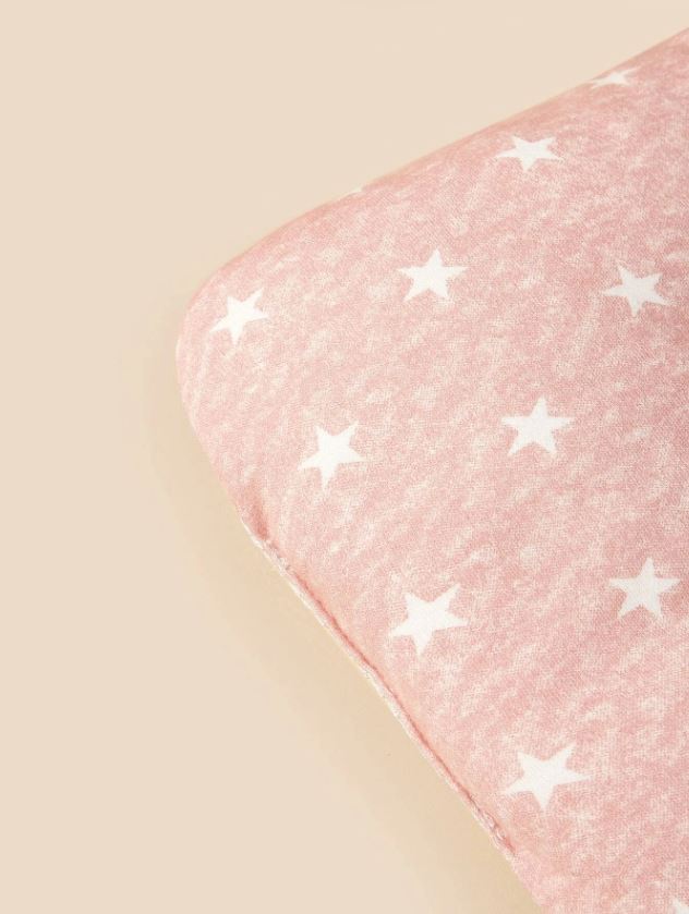 1pc Pink Star Pattern Baby Pillow