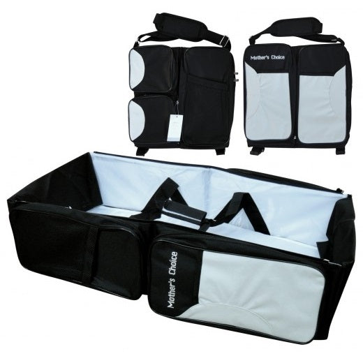 2-in-1 Travel Baby Bag - Black