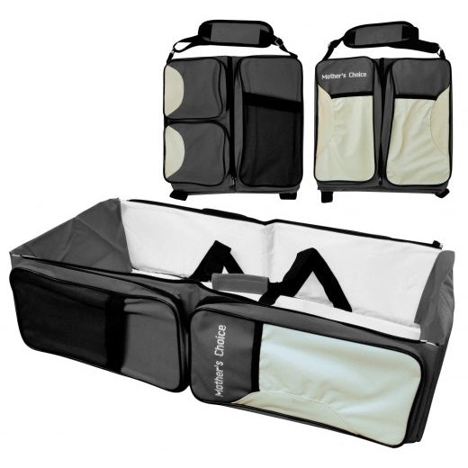 2-in-1 Travel Baby Bag - Dark Beige